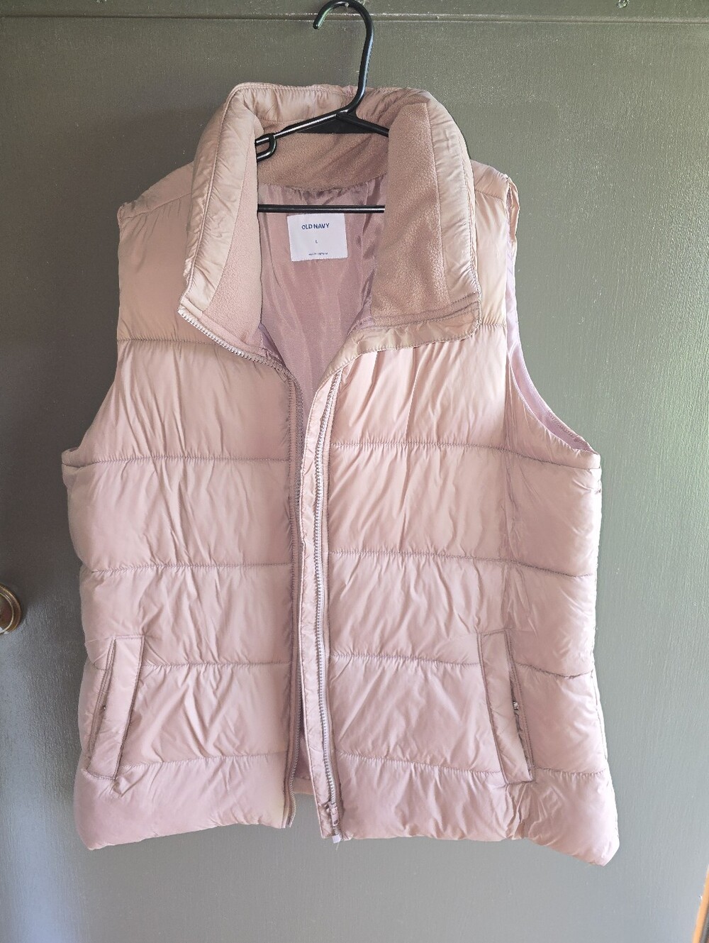 Old Navy Mauve Pink Quilted Puffer Vest